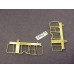 1450-9 -HO Caboose end railing assembly, ladders, brake stand, (no wheel), 1-1/8W x 1/2" to top of railing - Pkg. 2